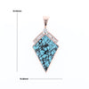 Turquoise Kite Shaped Inlaid Pendant with 0.19ctw Diamonds