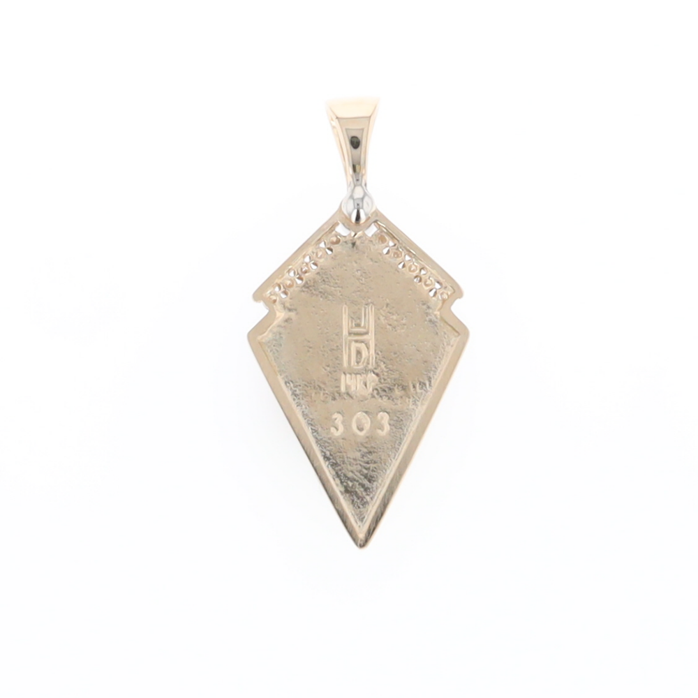 Sugilite Kite Shape Inlaid Pendant with 0.19ctw Diamonds