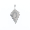 Sleeping Beauty Turquoise Kite Shaped Inlaid Pendant with 0.19ctw Diamonds