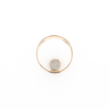 Gold Quartz Pendant Open Circle Design Round Inlay Pendant