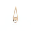 Open Teardrop Round Gold Quartz Inlaid Pendant