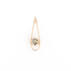 Open Teardrop Round Gold Quartz Inlaid Pendant