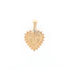 G2 Gold Quartz Pendant Heart Inlaid .21ctw Diamond Halo Design Pendant