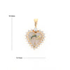 G2 Gold Quartz Pendant Heart Inlaid .21ctw Diamond Halo Design Pendant