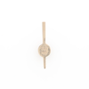 Diamond Bar Gold Quartz Round Inlaid Pendant G2