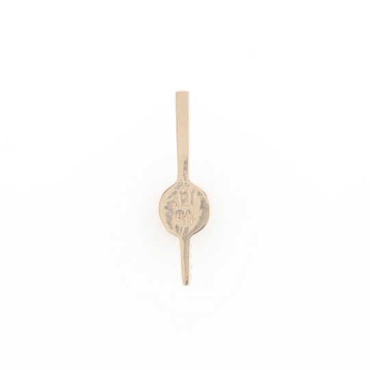 Diamond Bar Gold Quartz Round Inlaid Pendant G2