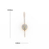 Diamond Bar Gold Quartz Round Inlaid Pendant G2