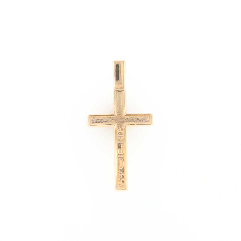 Three Section Gold Quartz Cross - G2