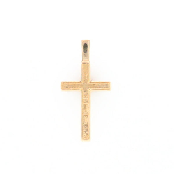 Three Section Gold Quartz Cross - G2