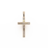 Three Section Gold Quartz Cross - G2