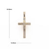 Three Section Gold Quartz Cross - G2