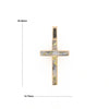 Three Section Gold Quartz Cross - G2