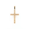 Gold Quartz Necklace 4 Section Inlaid Design Cross Pendant