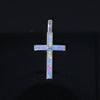 Opal Pendant 4 Section Inlaid Cross