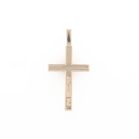 Gold Quartz Pendant 4 Section Inlaid Cross Pendant