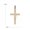 Gold Quartz Pendant 4 Section Inlaid Cross Pendant