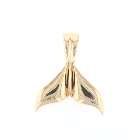 Whale Tail Necklaces Natural Gold Quartz and Nuggets Inlaid Pendant (G1)