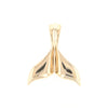 Whale Tail Necklaces Natural Gold Quartz Inlaid Sea Life Pendant