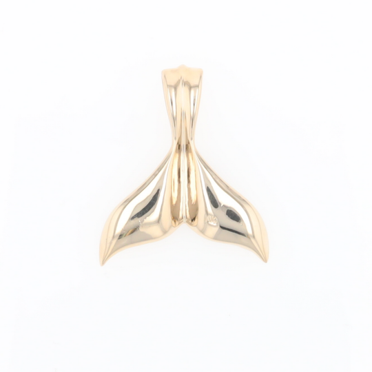 Whale Tail Necklaces Natural Gold Quartz and Nuggets Inlaid Pendant