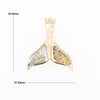 Whale Tail Necklaces Natural Gold Quartz and Nuggets Inlaid Pendant