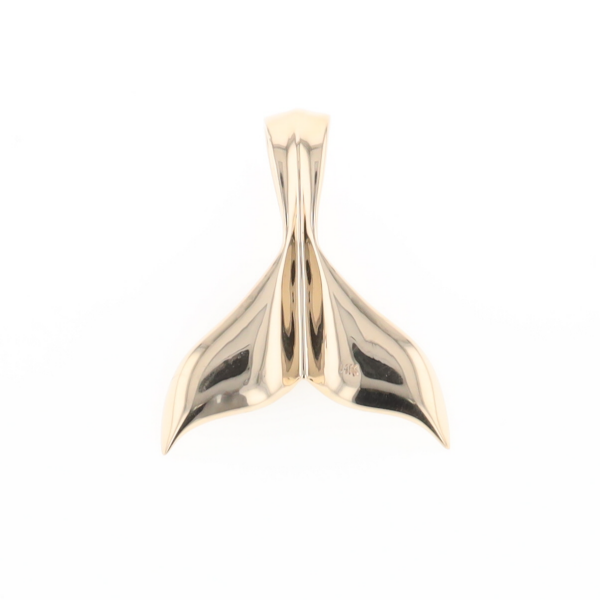 Whale Tail Natural Gold Nuggets Inlaid Pendant XL
