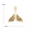 Whale Tail Natural Gold Nuggets Inlaid Pendant XL