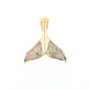 Whale Tail Necklaces Gold Quartz Double Sided Inlaid Sea Life Pendant