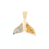 Whale Tail Necklaces Natural Gold Quartz and Nuggets Inlaid Pendant