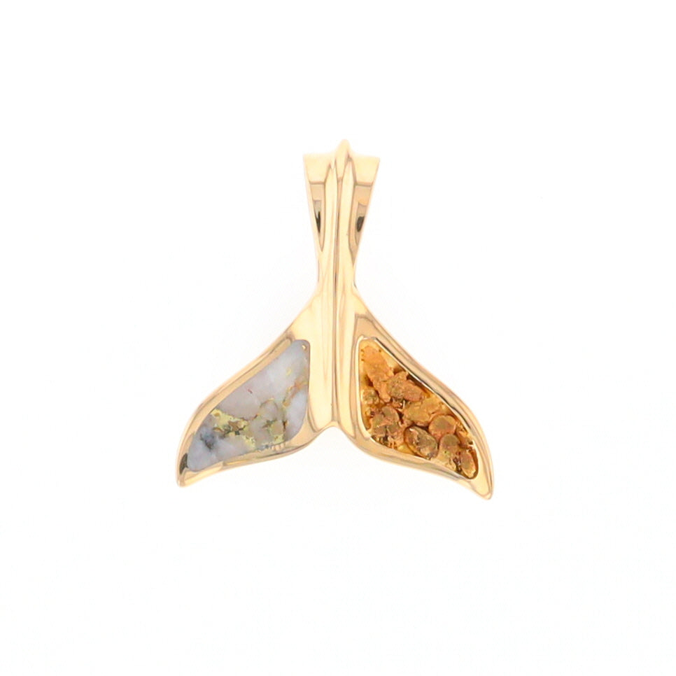 Geometric Gold Whale Tail Necklace in Gold | Citrus Reef