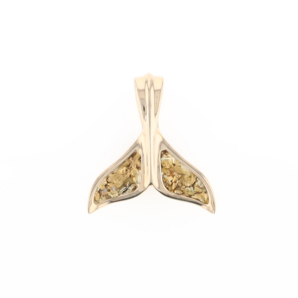 Whale Tail Gold Nugget Pendant