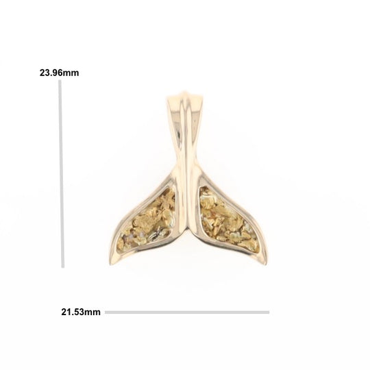 Whale Tail Gold Nugget Pendant