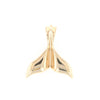 Whale Tail Natural Gold Quartz and Nuggets Inlaid Pendant