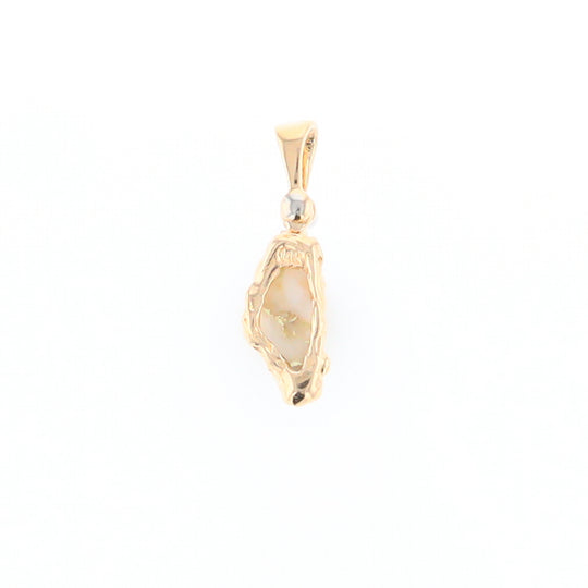 Gold Quartz Free Form Pendant