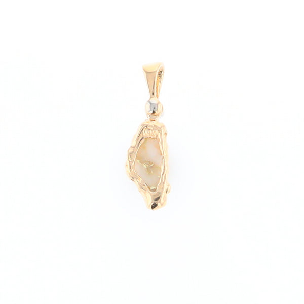 Gold Quartz Free Form Pendant