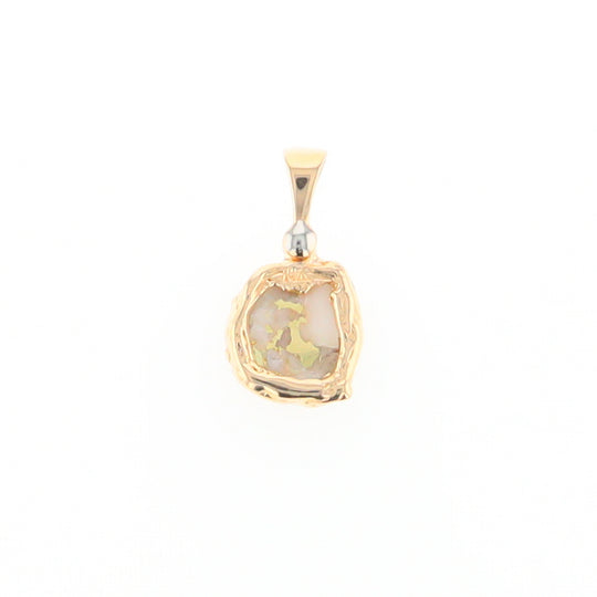 Gold Quartz Freeform Pendant - G1