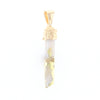 Gold Quartz Free Form Pendant