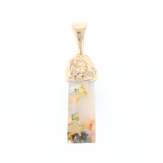 Gold Quartz Free Form Pendant