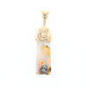 Gold Quartz Free Form Pendant