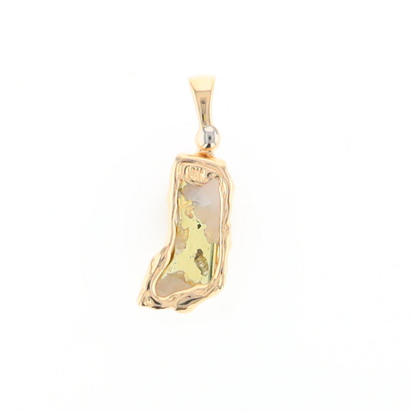 Gold Quartz Freeform Pendant (G2)