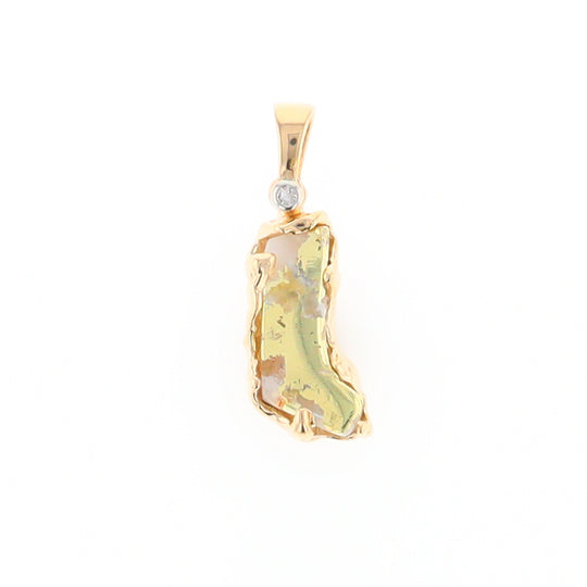 Gold Quartz Freeform Pendant (G2)