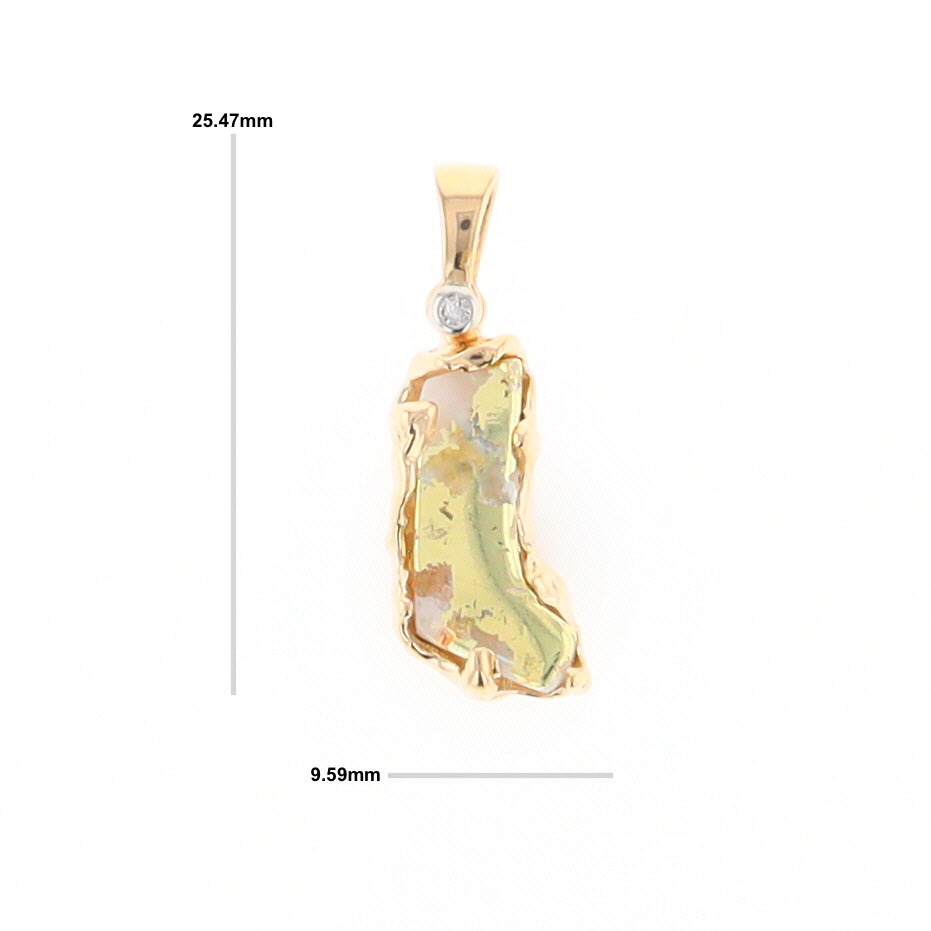 Gold Quartz Freeform Pendant (G2)