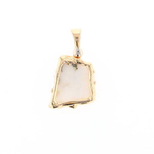 Gold Quartz Freeform Pendant (G2)