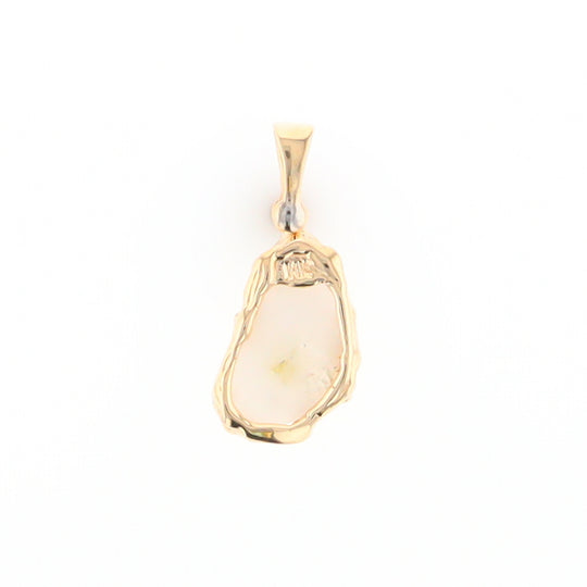 Gold Quartz Freeform Pendant (G2)