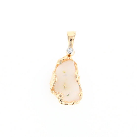 Gold Quartz Freeform Pendant (G2)