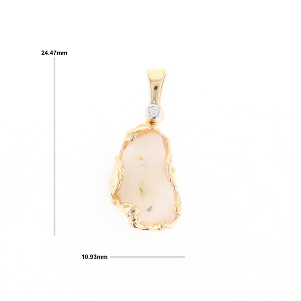 Gold Quartz Freeform Pendant (G2)