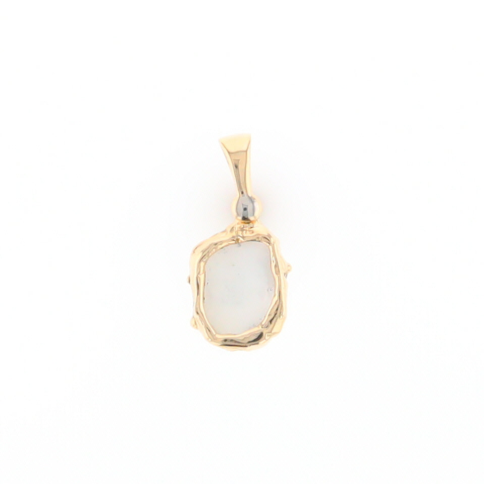 Gold Quartz Freeform Pendant (G2)