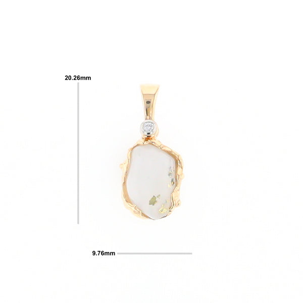 Gold Quartz Freeform Pendant (G2)