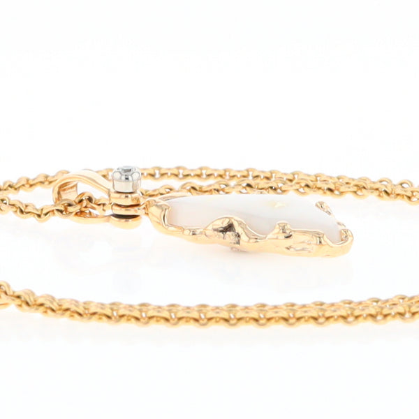 Gold Quartz Freeform Pendant (G2)