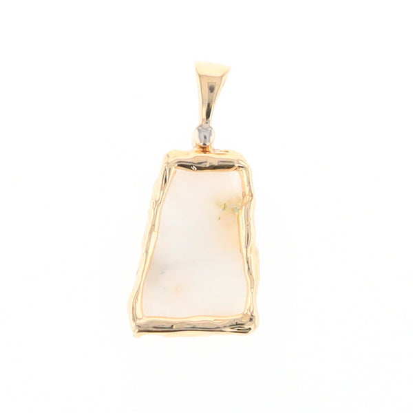 Gold Quartz Freeform Pendant  (G2)