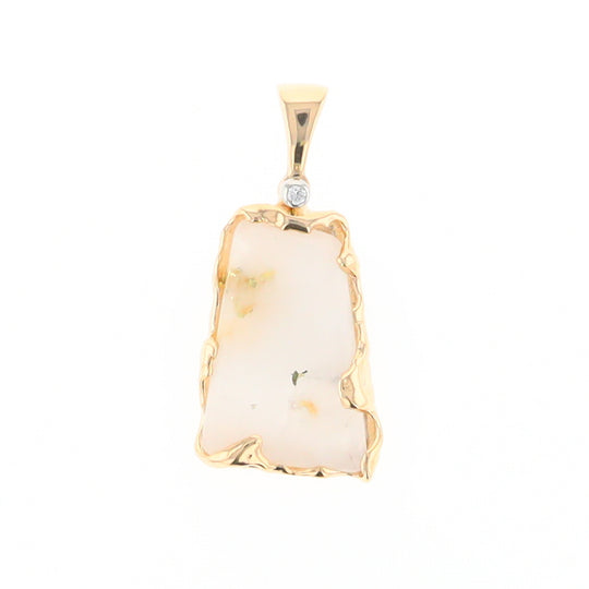 Gold Quartz Freeform Pendant  (G2)